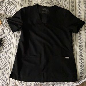 Fig black scrub top